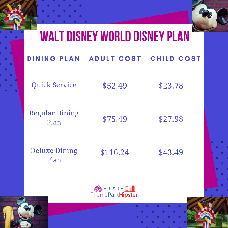 2019 Walt Disney Dining Plan Ultimate Guide and Tips ThemeParkHipster