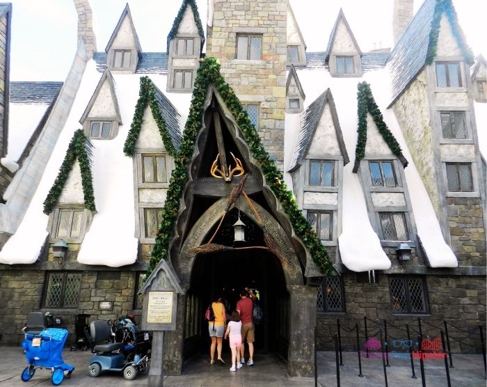 Front Entrance to the Three Broomsticks. Keep reading to get The Best Wizarding World of Harry Potter Itinerary.