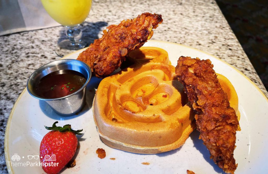 Disney's Grand Floridian Cafe Restaurant Mickey Mouse Waffles and Chicken. One of the best places to get breakfast at Disney World. Keep reading to find out more about which are the worst and best Disney World restaurants to eat at.  