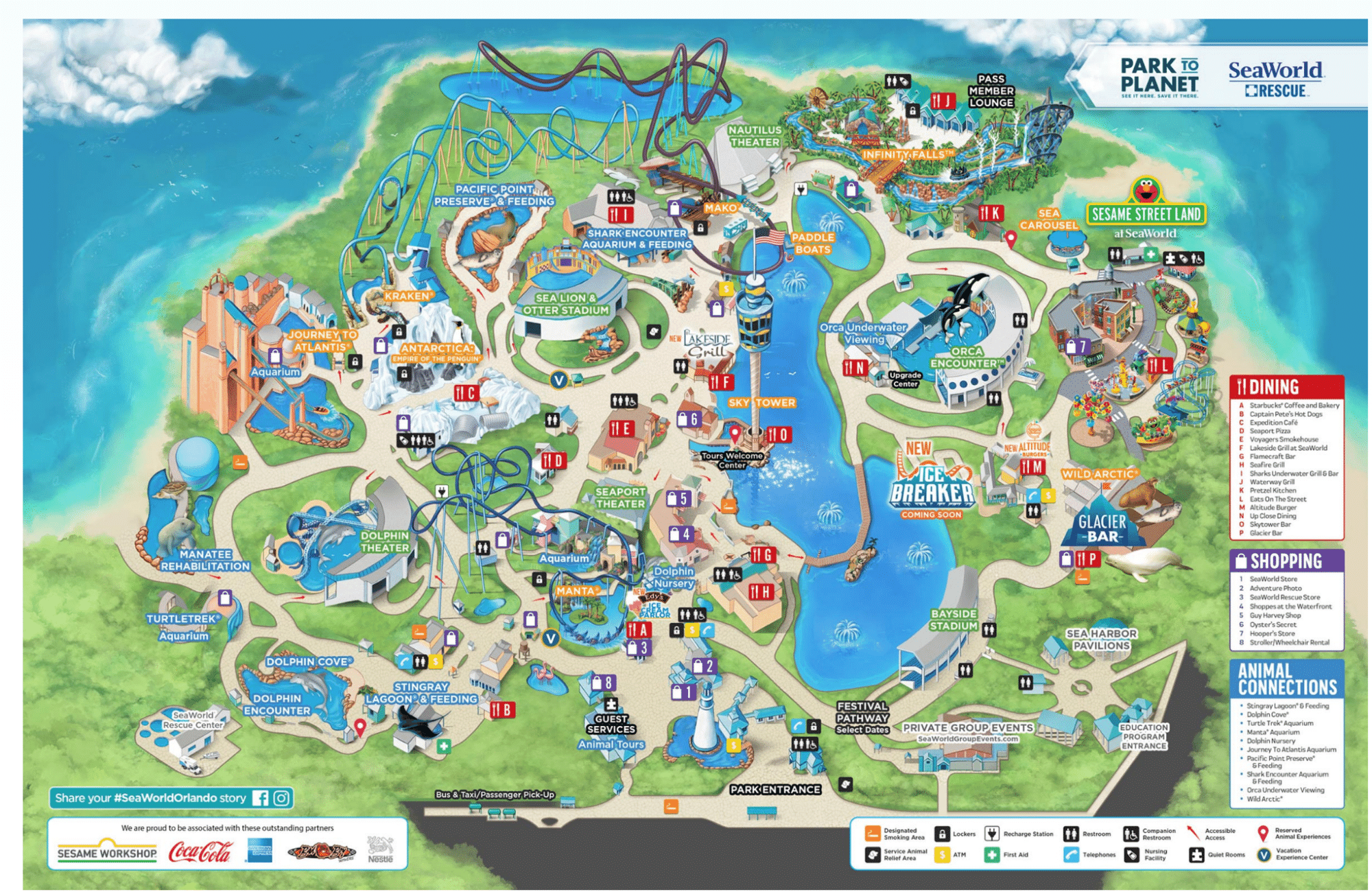 SeaWorld Orlando Map For 2022 And 2023 