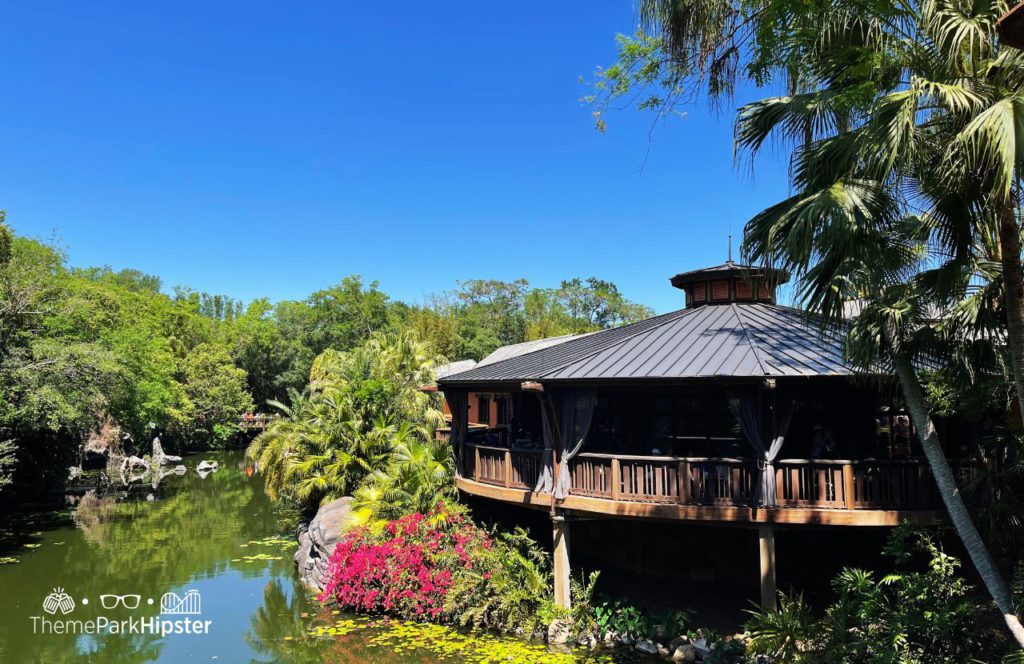 Outdoor seating area and patio at Nomad Lounge at Disney's Animal Kingdom Theme Park