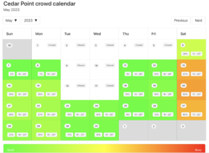 Cedar Point Crowd Calendar: AVOID THE LONG LINES for 2023