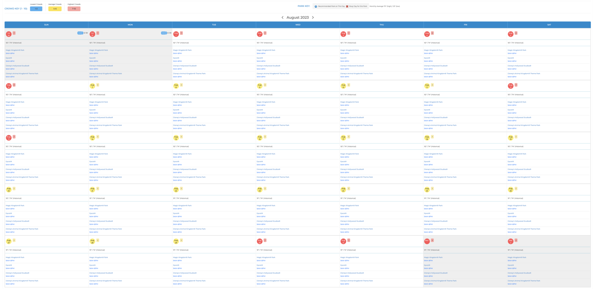 2023 BEST Days to Go to the Magic Kingdom (Crowd Calendar Guide ...