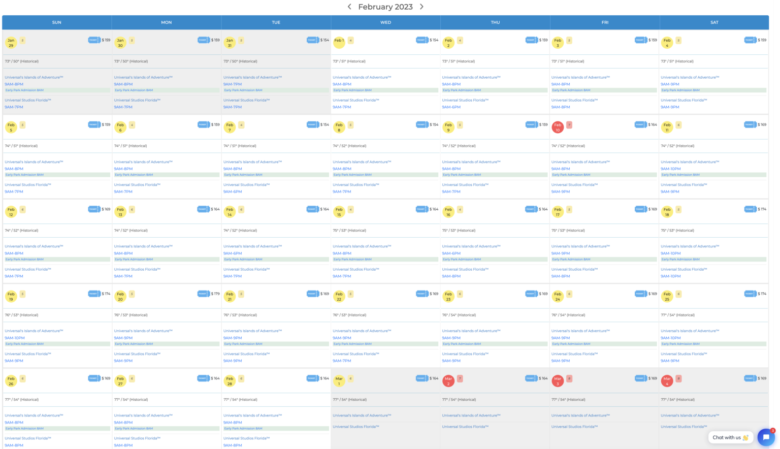 2023 Universal Studios Orlando Crowd Calendar Avoid the Busy Days