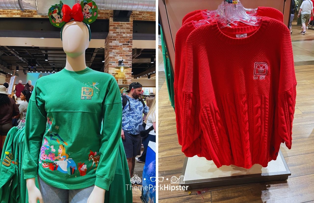 2023 Red Disney World Holiday Spirit Jersey and Red Sweater. One of the best Disney Christmas gifts!