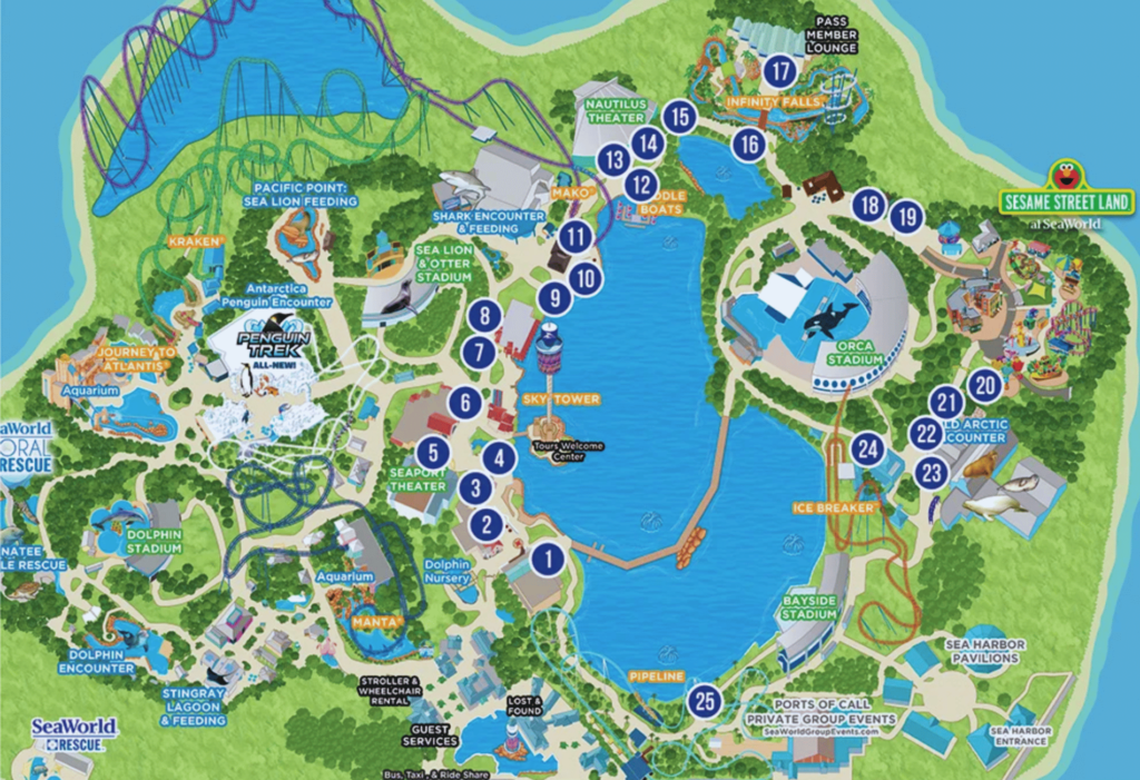 2025 SeaWorld Seven Seas Festival Map