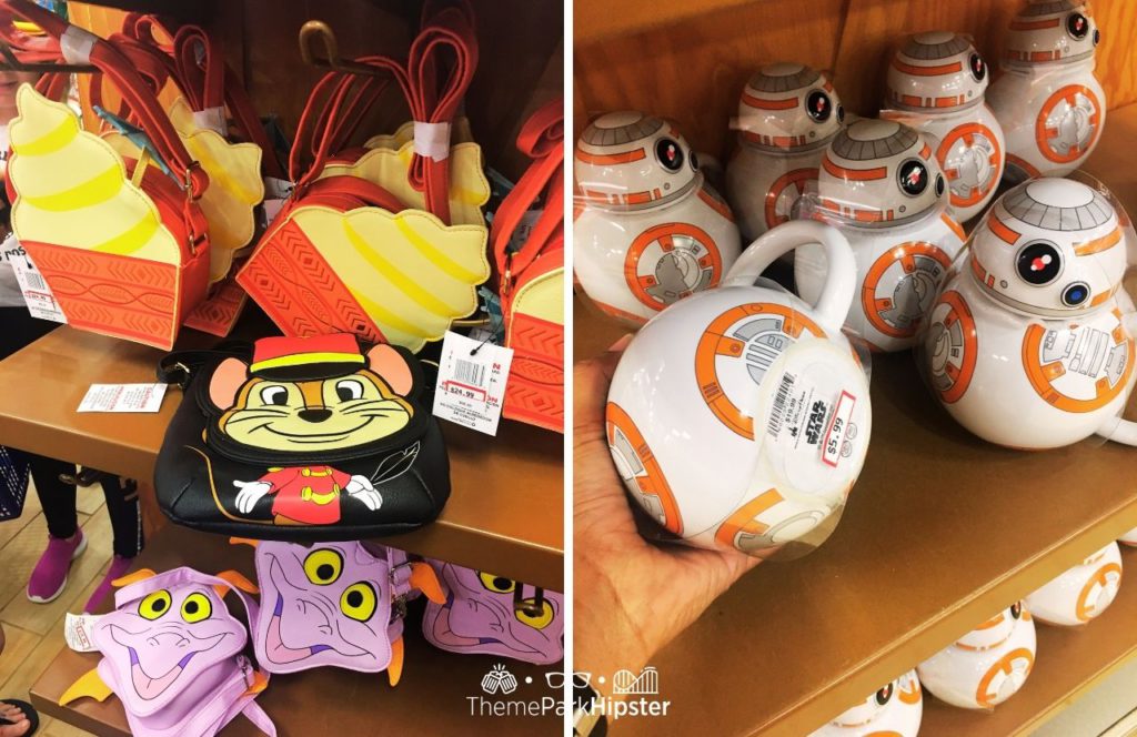 Walt Disney World Merchandise Outlet Store with Figment Purse and Droid Mug