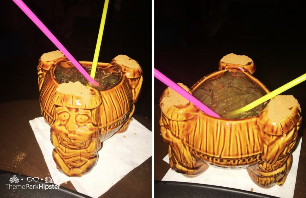 Walt Disney World Trader Sam's Uh OA volcano cocktail drink Polynesian Resort. One of the best things to do at Disneyland and Disney California Adventure for Adults.