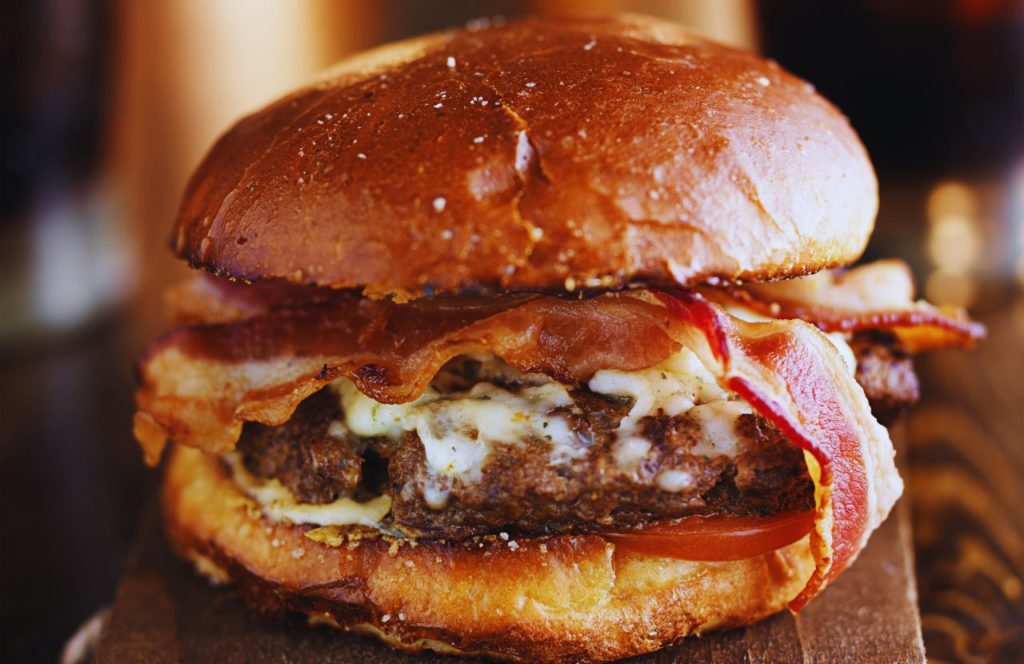 Bacon Burger with Cheese at Blacktap Craft Burgers at Disneyland. One of the best restaurants in Downtown Disney Anaheim