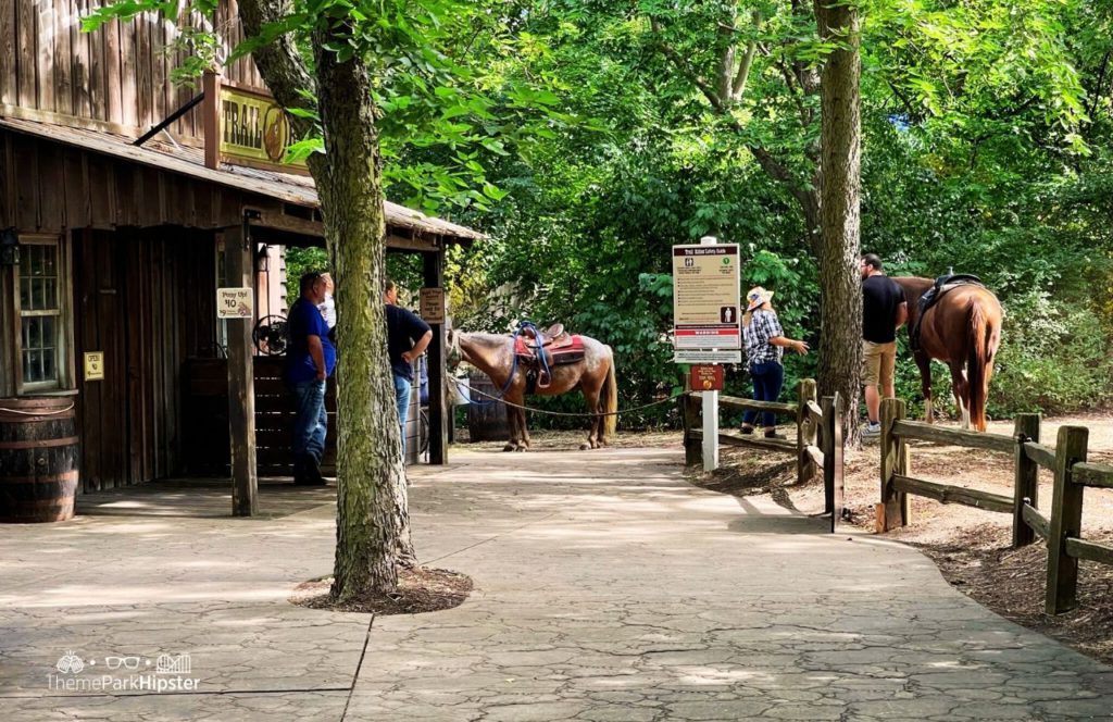 Cedar Point Amusement Park Ohio Frontier Trail Fort Sandusky Trail Rides with Pony. One of the best things to do at Cedar Point.