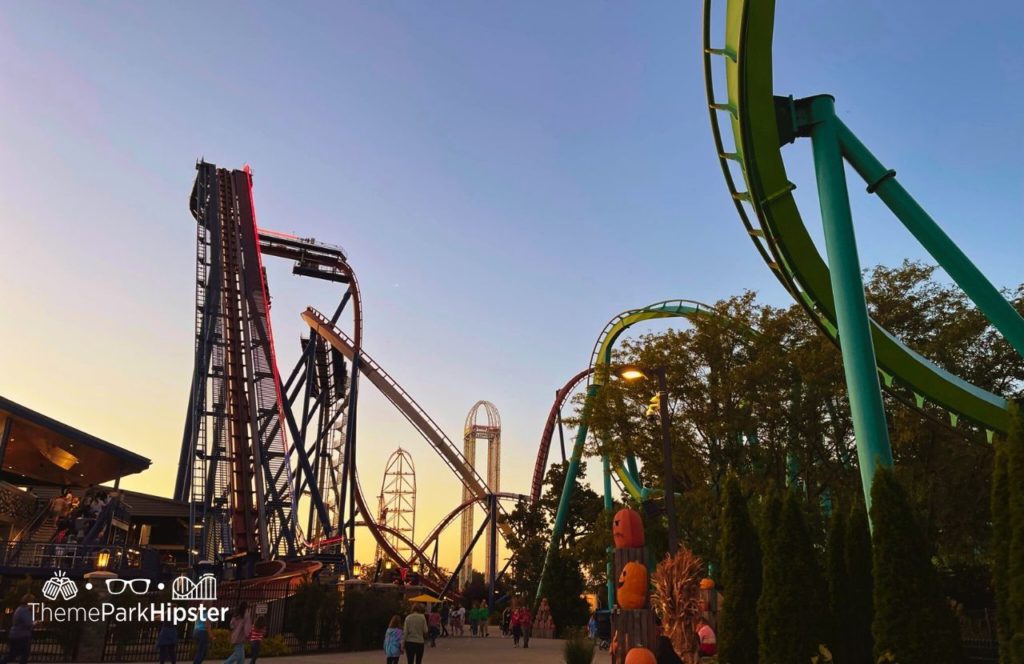 Cedar Point Ohio Amusement Park Halloweekends Valravn and Raptor Roller Coaster