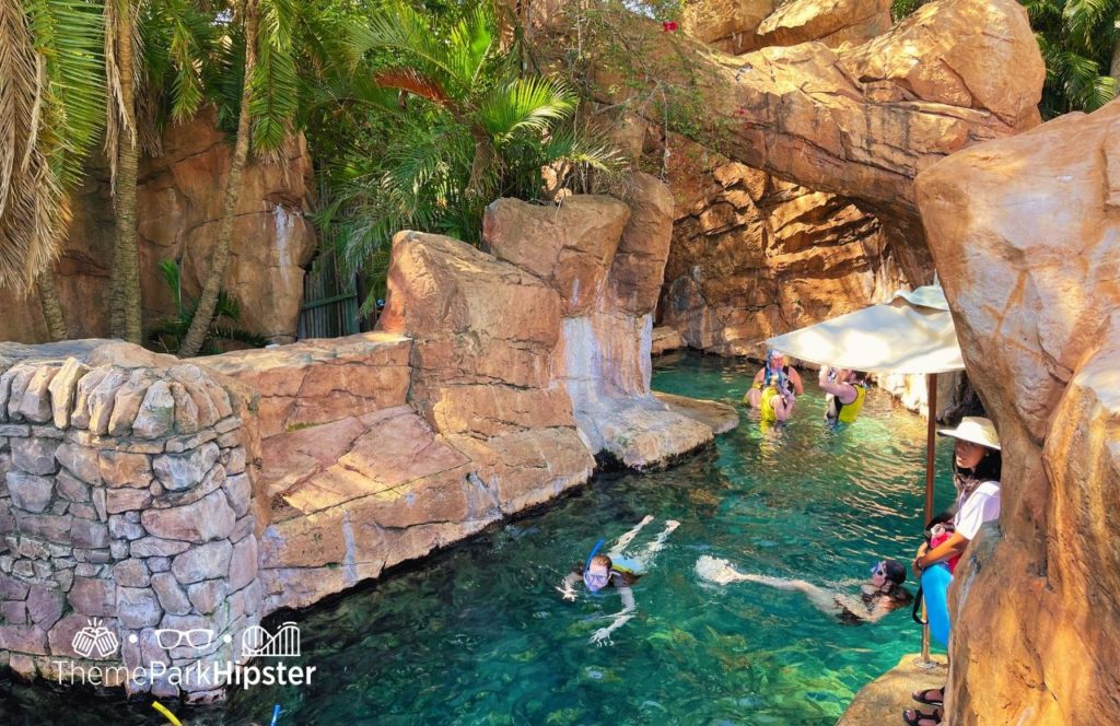 The Grand Reef Snorkeling Discovery Cove All Inclusive Water Park at SeaWorld Orlando. Keep reading to find out all you need to know about Seaworld Orlando's Discovery Cove.