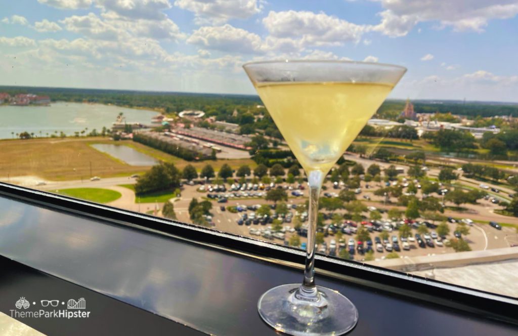 French 75 Martini at California Grill Restaurant at Disney World's Contemporary Resort. Keep reading to get the ultimate guide on the best monorail resorts at Disney World.