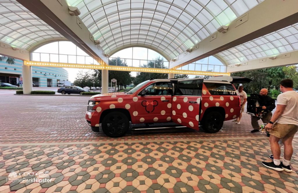 Minnie Vans Lyft Ride Share Transportation at Disney World's Contemporary Resort