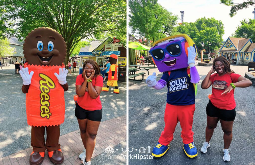 Reese's and Jolly Rancher Characters with Victoria Wade Hersheypark Theme Park. Keep reading to find out all you need to know about the season pass at Hersheypark.