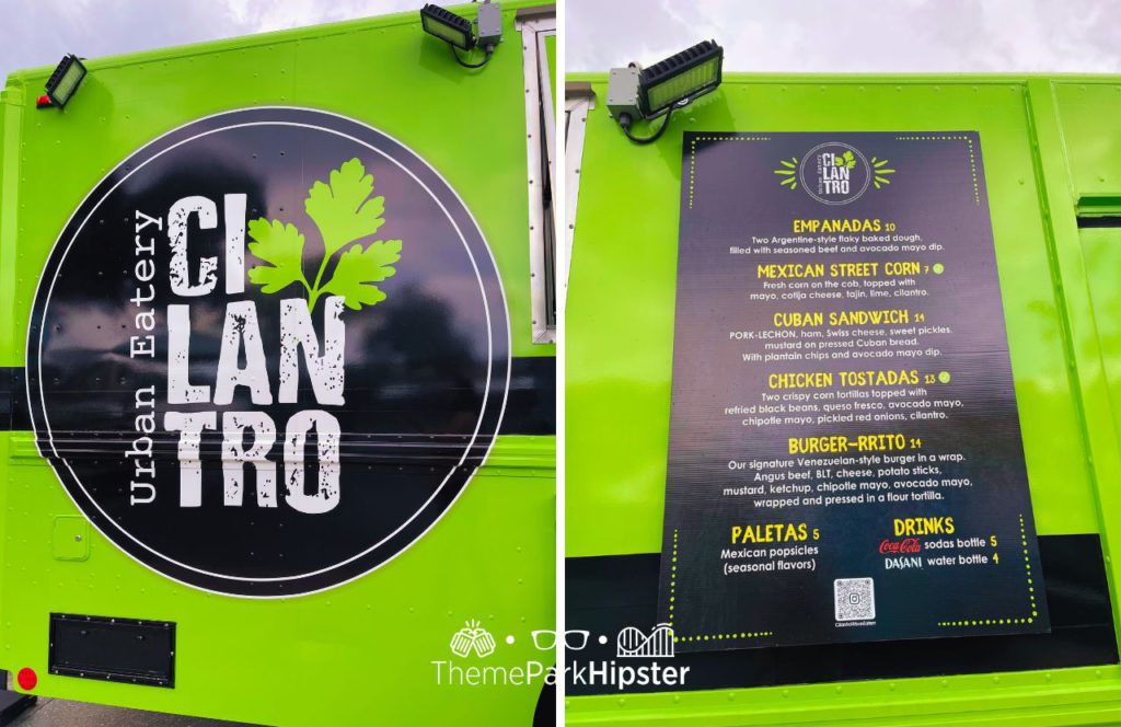 Disney Springs Food Trucks Urban Eatery Cilantro. Keep reading to find out more about the food trucks at Disney Springs.