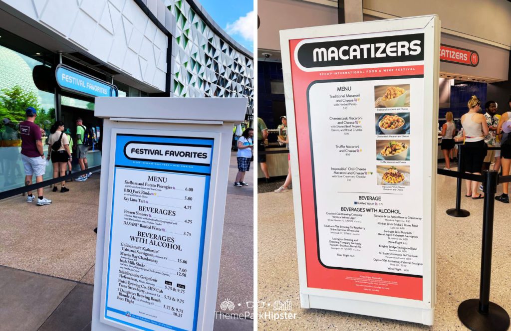 2024 Epcot Food and Wine Festival Favorites and Macatizers Menu