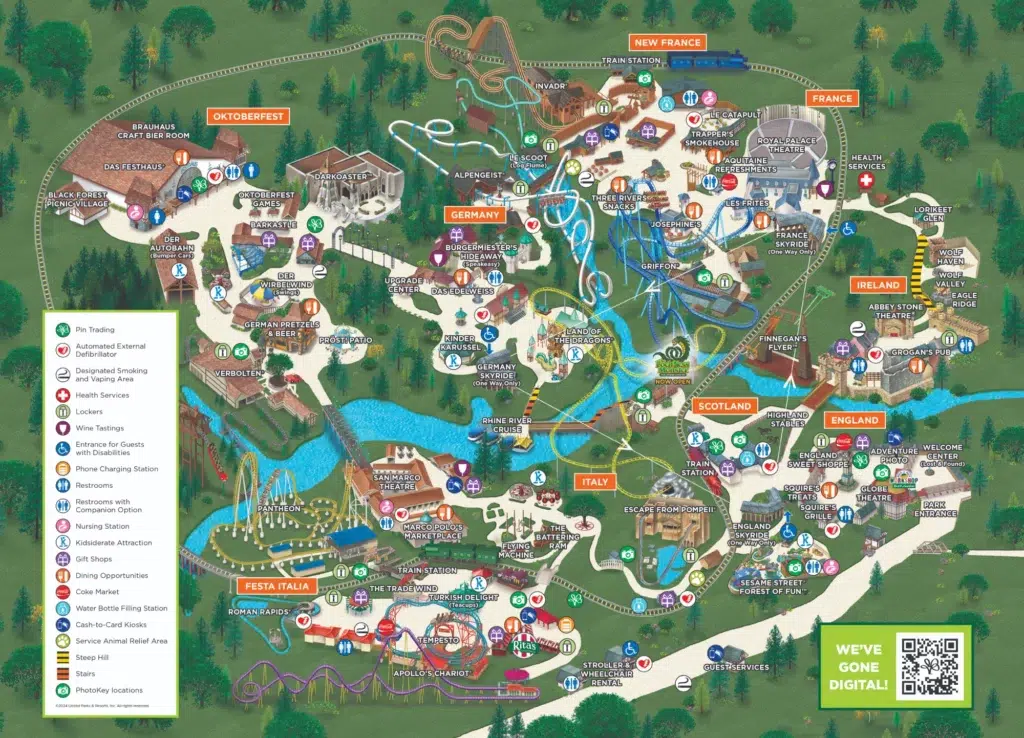 Busch Gardens Williamsburg 2025 Map