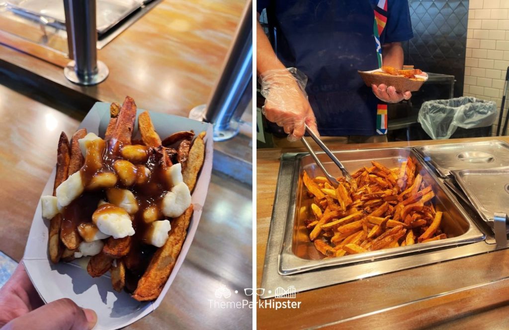 Canadian Poutines in Pierre Les Frite's Fresh Cut Fries in France Area at Busch Gardens Williamsburg Virginia