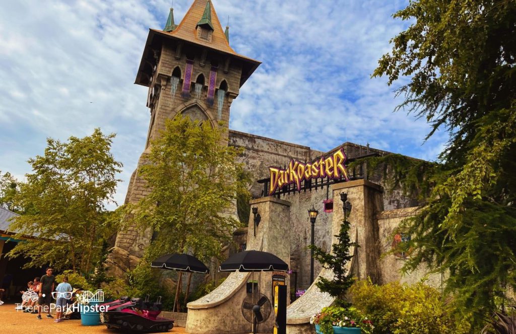 Darkoaster Roller Coaster in Oktoberfest Germany Area at Busch Gardens Williamsburg Virginia. Keep reading to find out all you need to know about Busch Gardens Williamsburg quick queue.