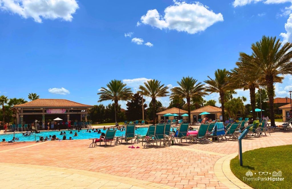 Pool Area Championsgate Vacation Home Resort Rental. One of the best Orlando family resorts with a water park near Disney.