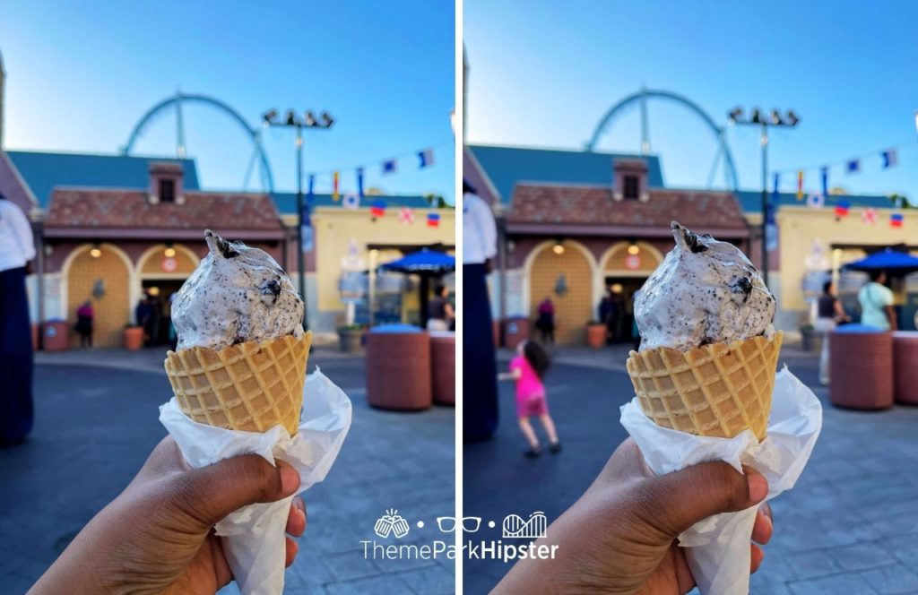 SeaWorld Orlando Edy's Ice Cream Parlor Cookies and Cream. One of the Foods at SeaWorld Orlando and The Best Things to EAT.