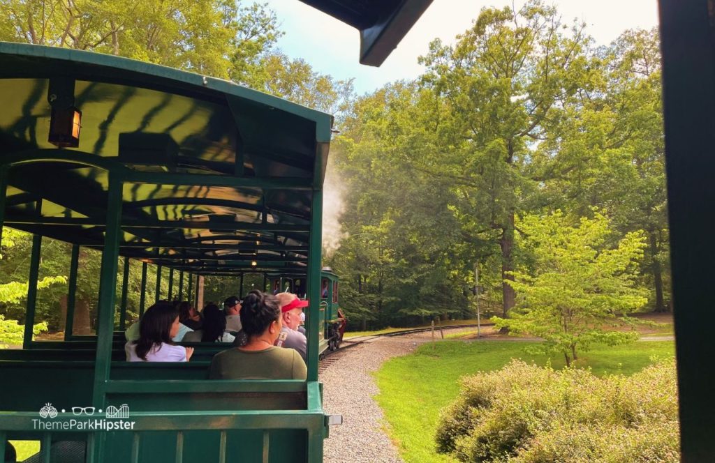 Train Ride at Busch Gardens Williamsburg, Virginia. Keep reading to find out more parking tips for Busch Gardens Williamsburg in Virginia.