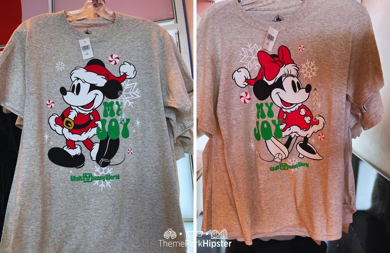 2024 Disney Christmas T Shirts Mickey Mouse and Minnie Mouse