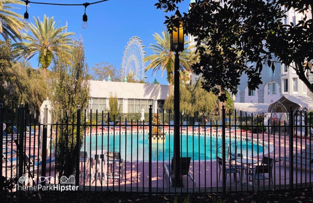 Pool Area with Icon Wheel in the Background Castle Hotel Orlando Marriott