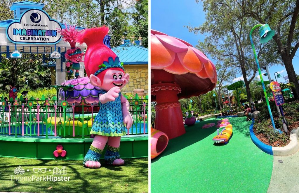 Poppy's Playground and Trolls Character DreamWorks Land at Universal Studios Orlando Florida. Keep reading to learn more about Universal Studios Florida Dreamworks Land.