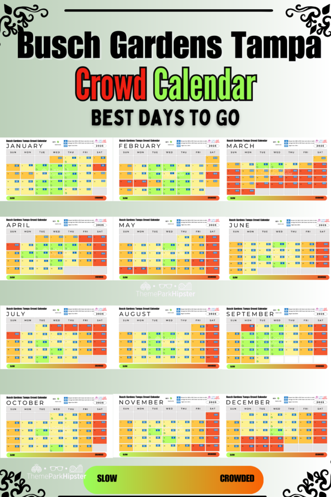 Busch Gardens Tampa Crowd Calendar Best Days to Go 2025