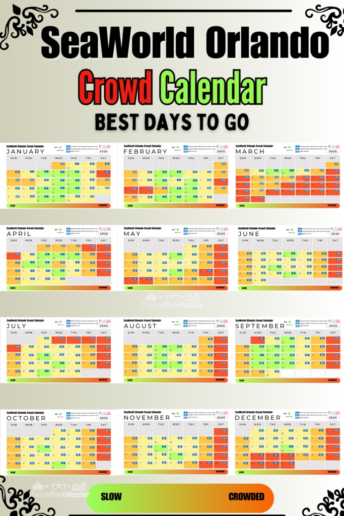 SeaWorld Orlando Crowd Calendar Best Days to Go 2025