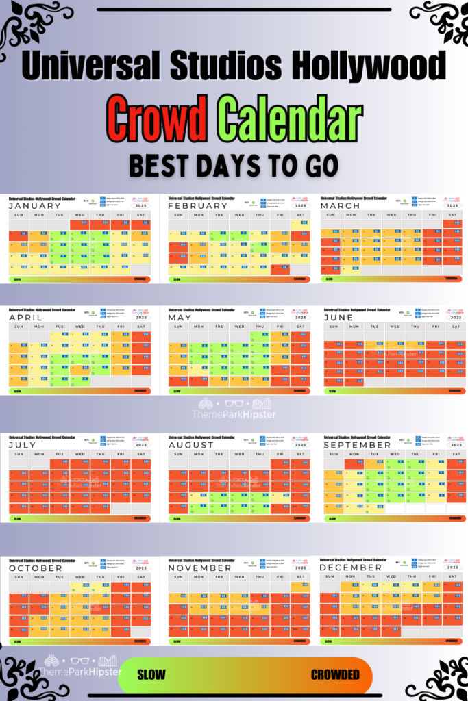 Universal Studios Hollywood Crowd Calendar Best Days to Go 2025