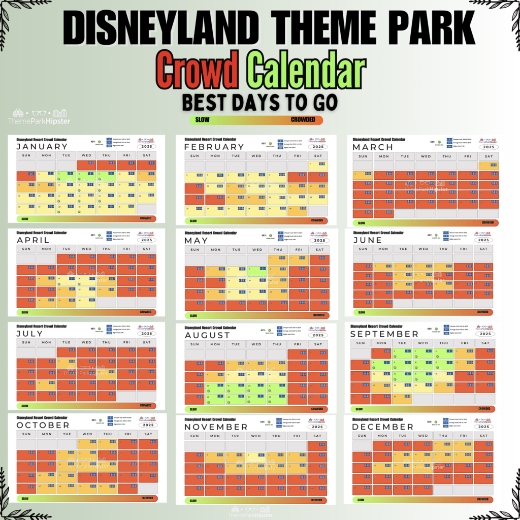 2025 Disney Crowd Calendar Best Days to Go Social Media Post