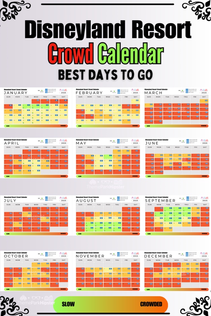 2025 Disneyland California Adventure Crowd Calendar Best Days to Go