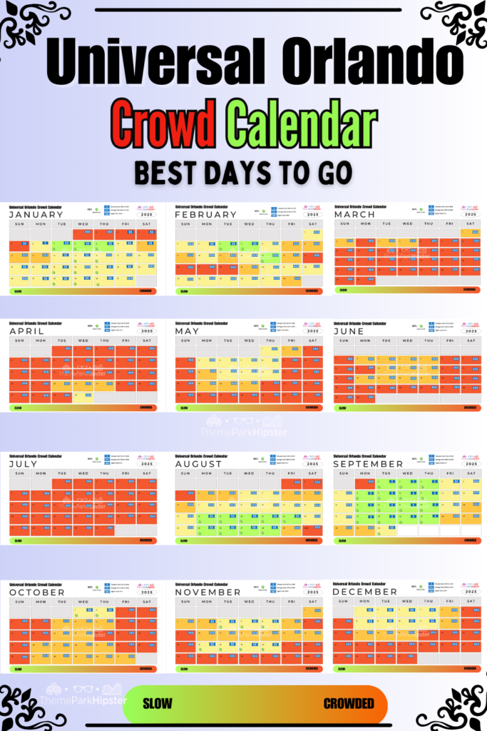 2025 Universal Studios Orlando Crowd Calendar Best Days to Go