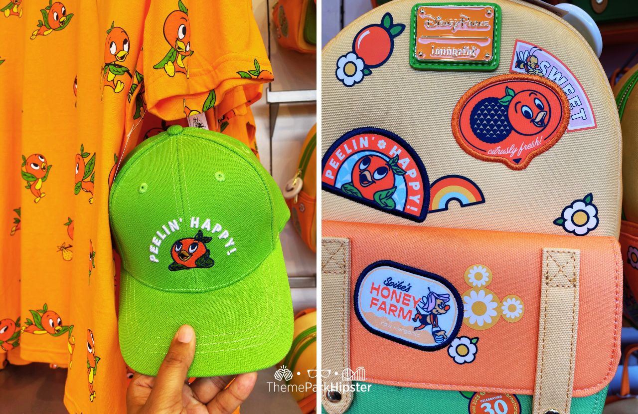 2025 Epcot Flower and Garden Festival Orange Bird shirt hat and loungefly bag merchandise