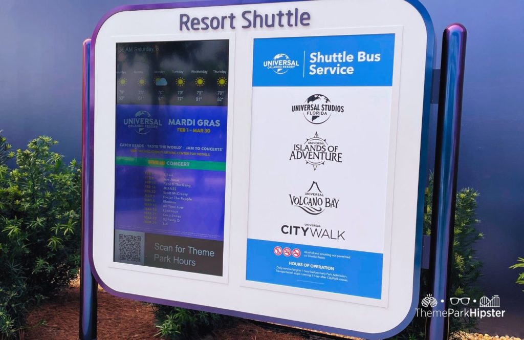 Universal Stella Nova Resort Shuttles Bus Schedule